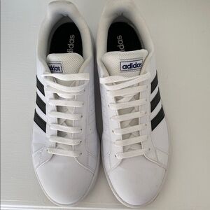 Adidas Classic White Shoes with Black Accents